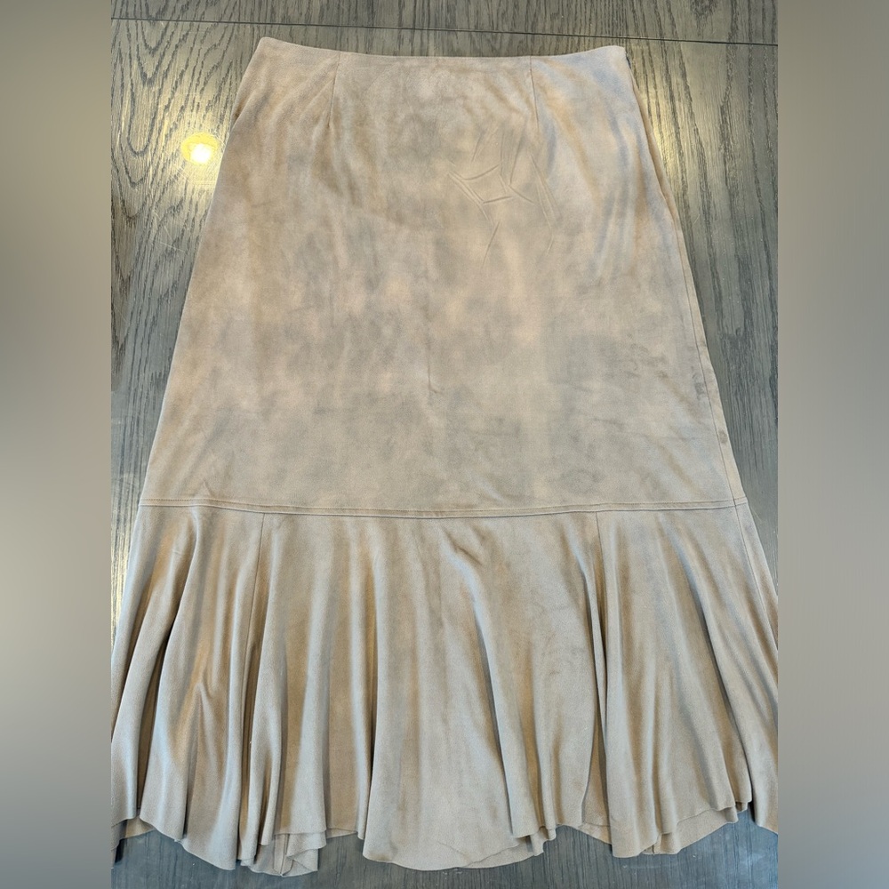 J. Jill Faux Suede Skirt Size 16 Gray